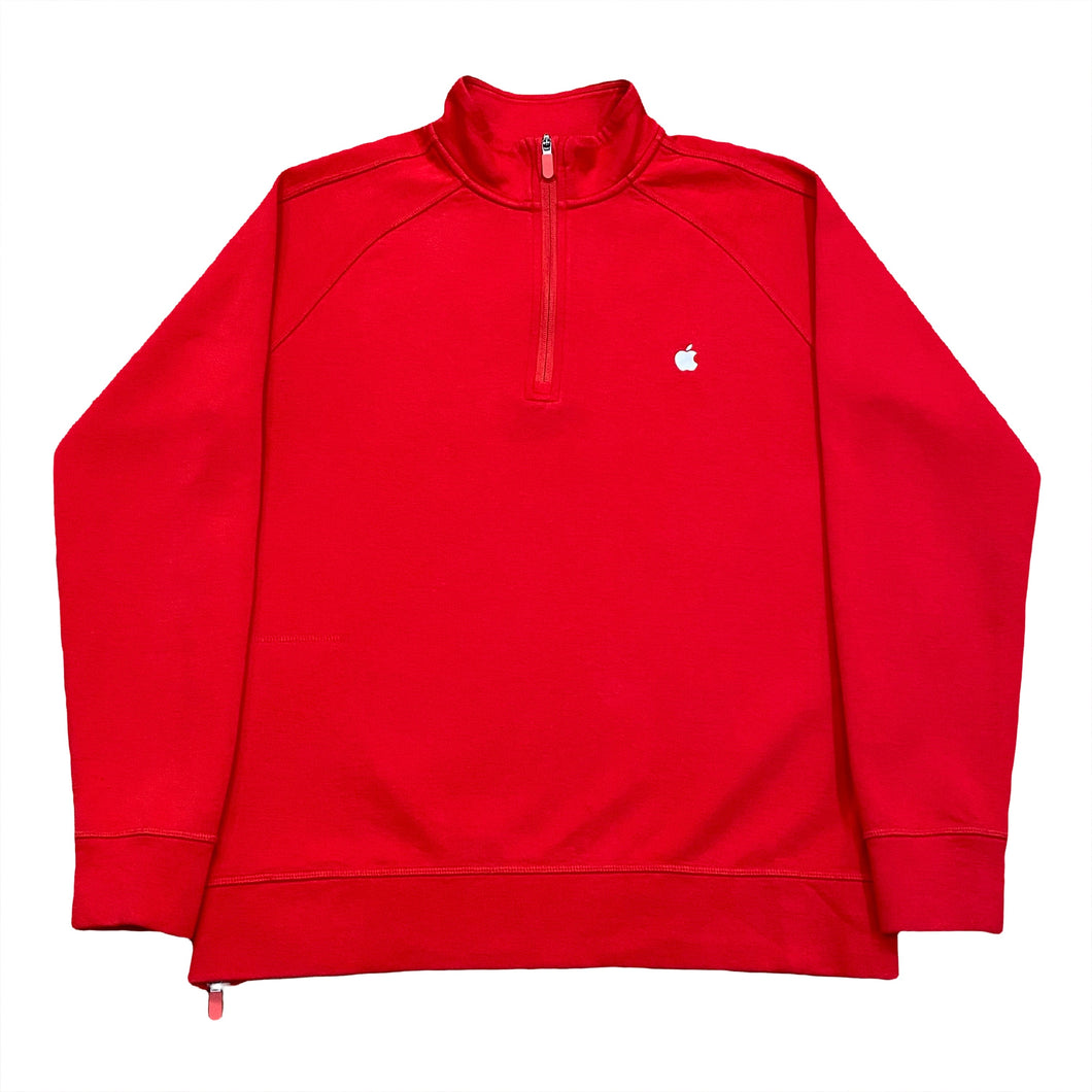 Apple Store Employee Red 1/4 Zip Pullover Sweatshirt Large