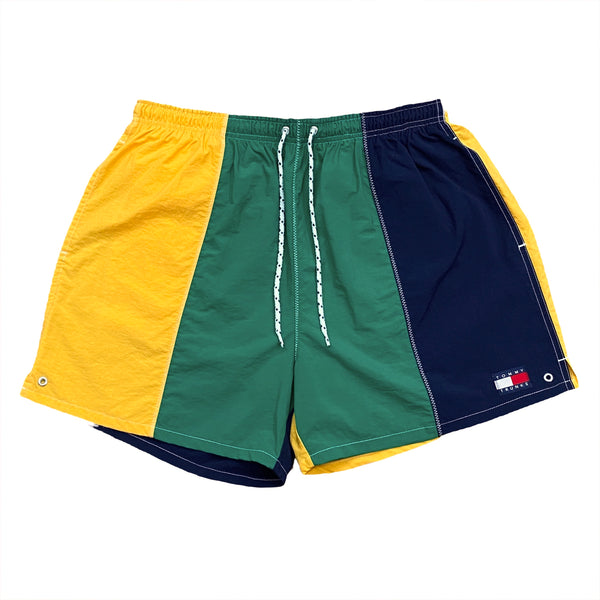 Vintage 90’s Tommy Hilfiger Color Block Swim Trunks Large