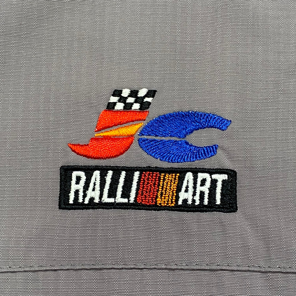 Vintage Ralliart Jackie Chan Gray Fleece Lined Windbreaker Jacket Large