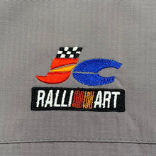 Load image into Gallery viewer, Vintage Ralliart Jackie Chan Gray Fleece Lined Windbreaker Jacket Large
