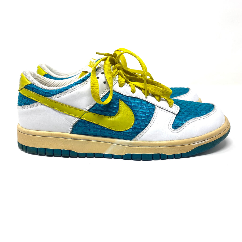 Vintage Nike Dunk Low Bright Citron Teal 309324-171 Sneakers Women’s 8.5 US