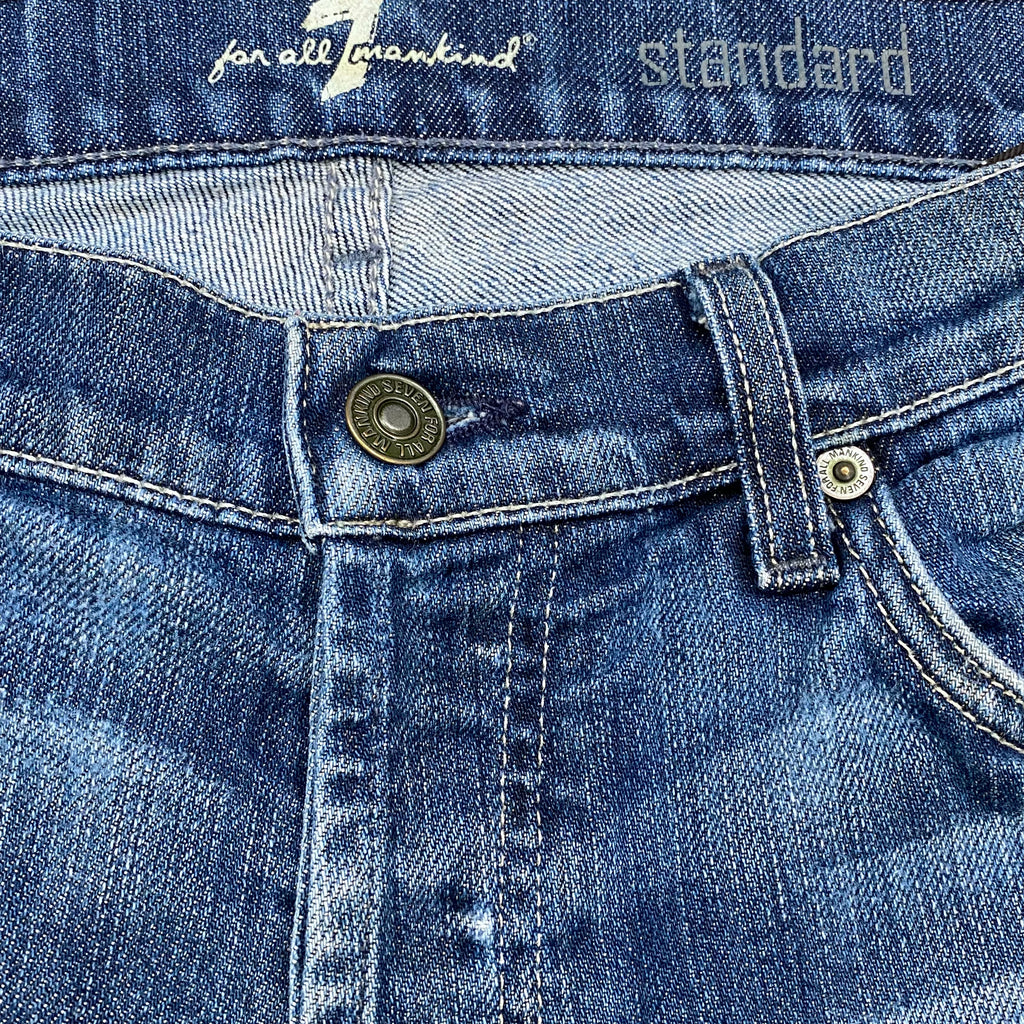 7 For All Mankind Standard Stretch Button Fly Straight Jeans Men’s 32x27