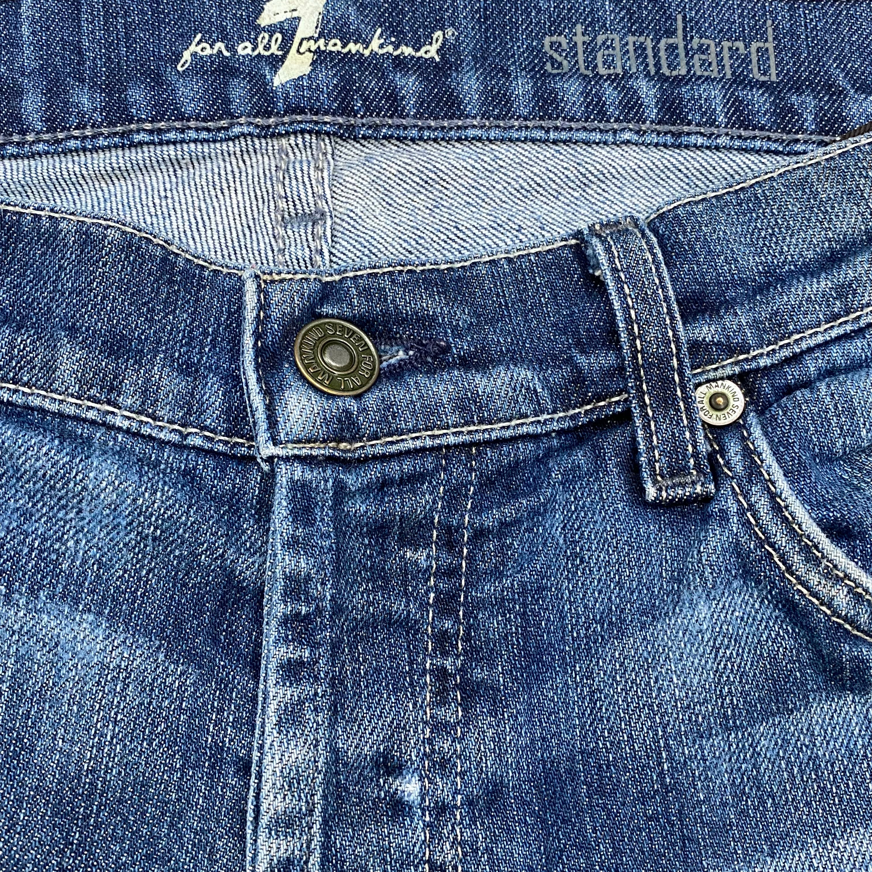 7 For All Mankind Standard Stretch Button Fly Straight Jeans Men’s 32x27