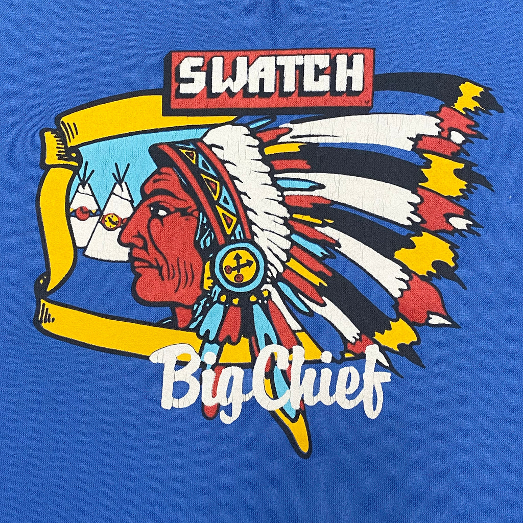 Vintage Swatch Big Chief Front Pockets USA Made Sweatshirt Women’s Small