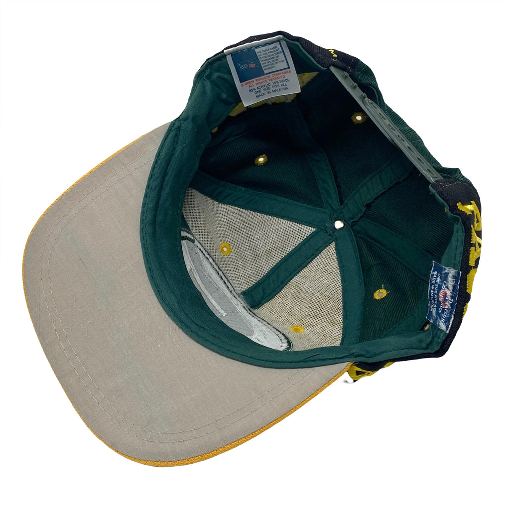Vintage Drew Pearson NFL Green Bay Packers Big Logo Script Brim Snapback Hat