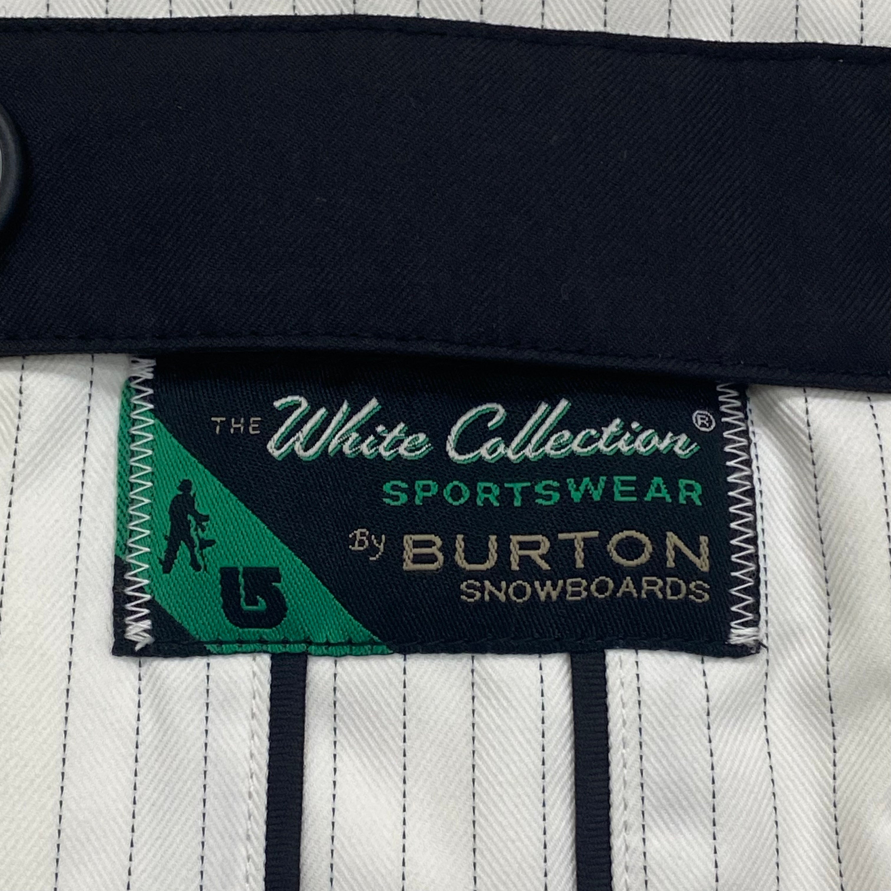 Burton The White Collection Heaven’s Reward Pinstripe Snowboard Jacket XS