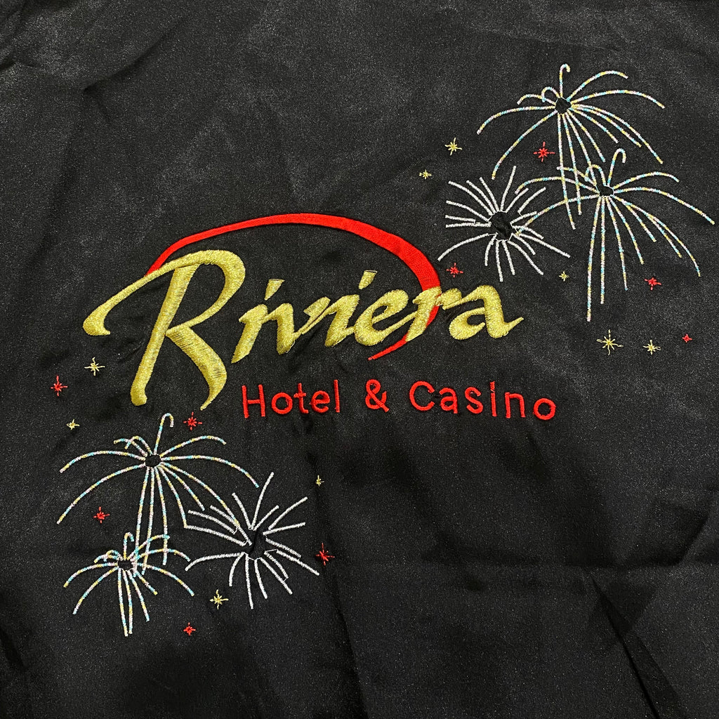 Vintage Riviera Las Vegas Hotel & Casino Satin Embroidered Jacket Men’s XL