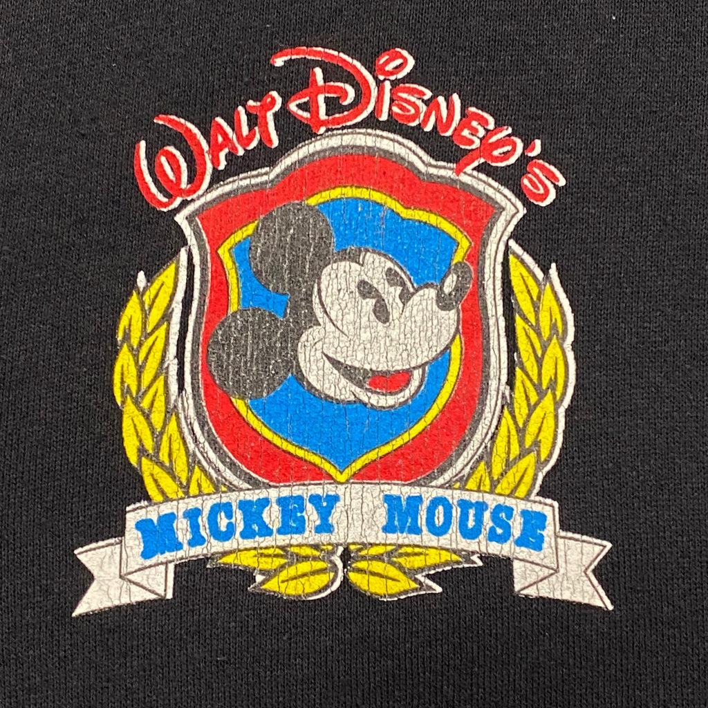 Vintage Disney Mickey Mouse Faded Black Snap Cardigan Sweater Men’s XL