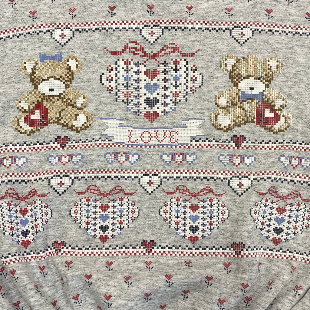 Vintage Scoop Of Spumoni Teddy Bear Puffy Print AOP Sweatshirt Women’s Large