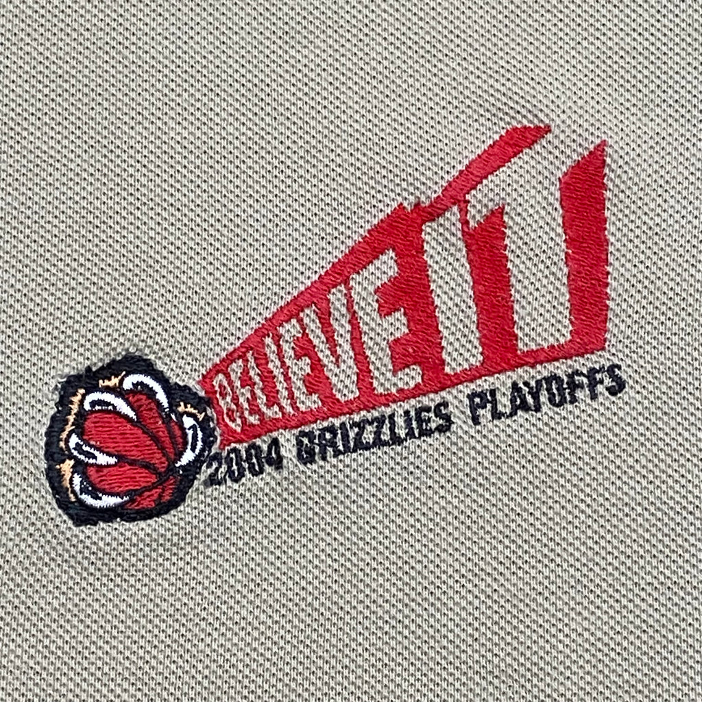 NBA 2004 Memphis Grizzlies Playoffs Believe It Polo Shirt Large