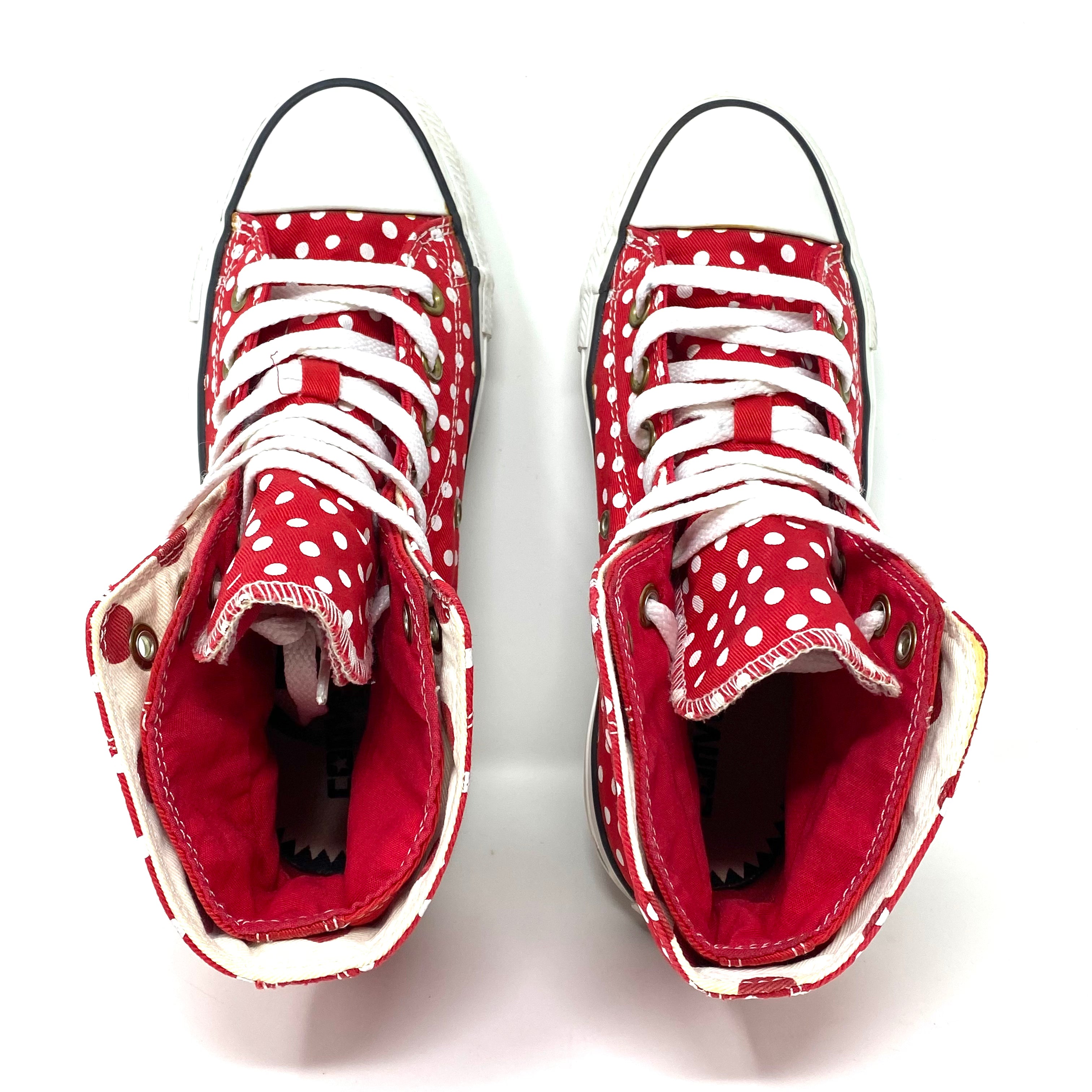 Converse All Star Polka Dot High Top Sneakers Women’s 6 US