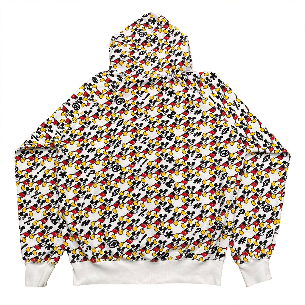 Disney 19 Twenty Eight Angry Mickey Mouse All Over Print Zip Hoodie Men’s XL