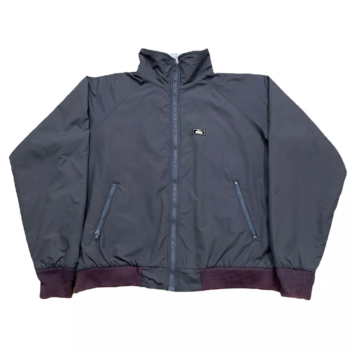 Vintage Woolrich Nylon Fleece Lined Full Zip Bomber Jacket XL