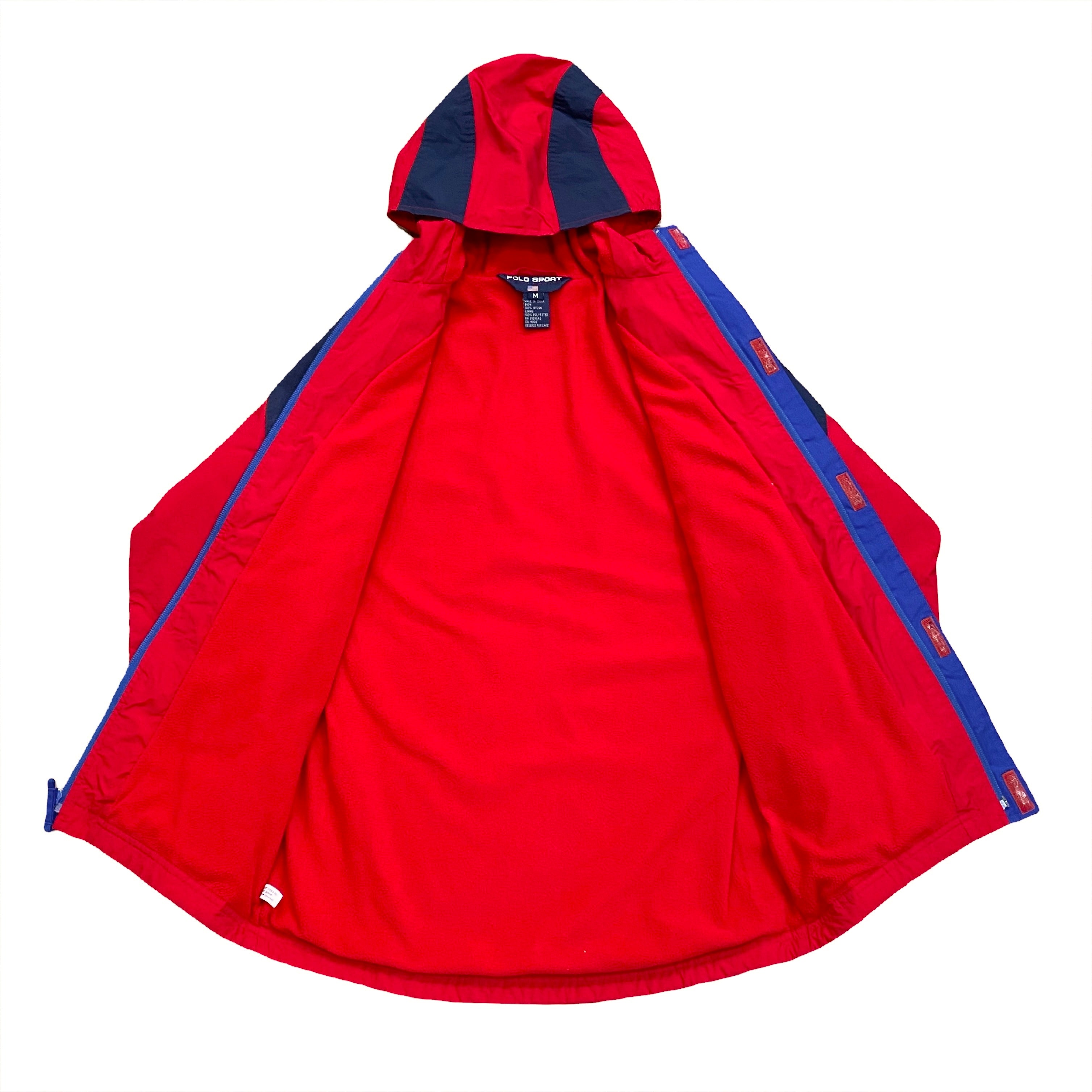 Vintage 90’s Polo Sport Ralph Lauren Hooded Windbreaker Jacket Medium