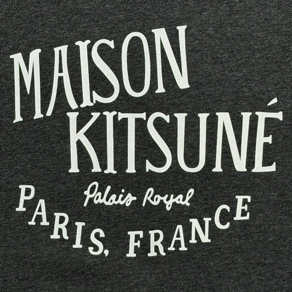 Maison Kitsune Palais Royal Charcoal Gray Sweatshirt Medium