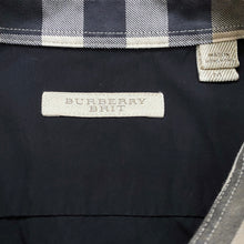 Load image into Gallery viewer, Burberry Brit Classic Knight Logo Cotton Blend Nova Check Flip Cuff Button Up Shirt Men’s Medium
