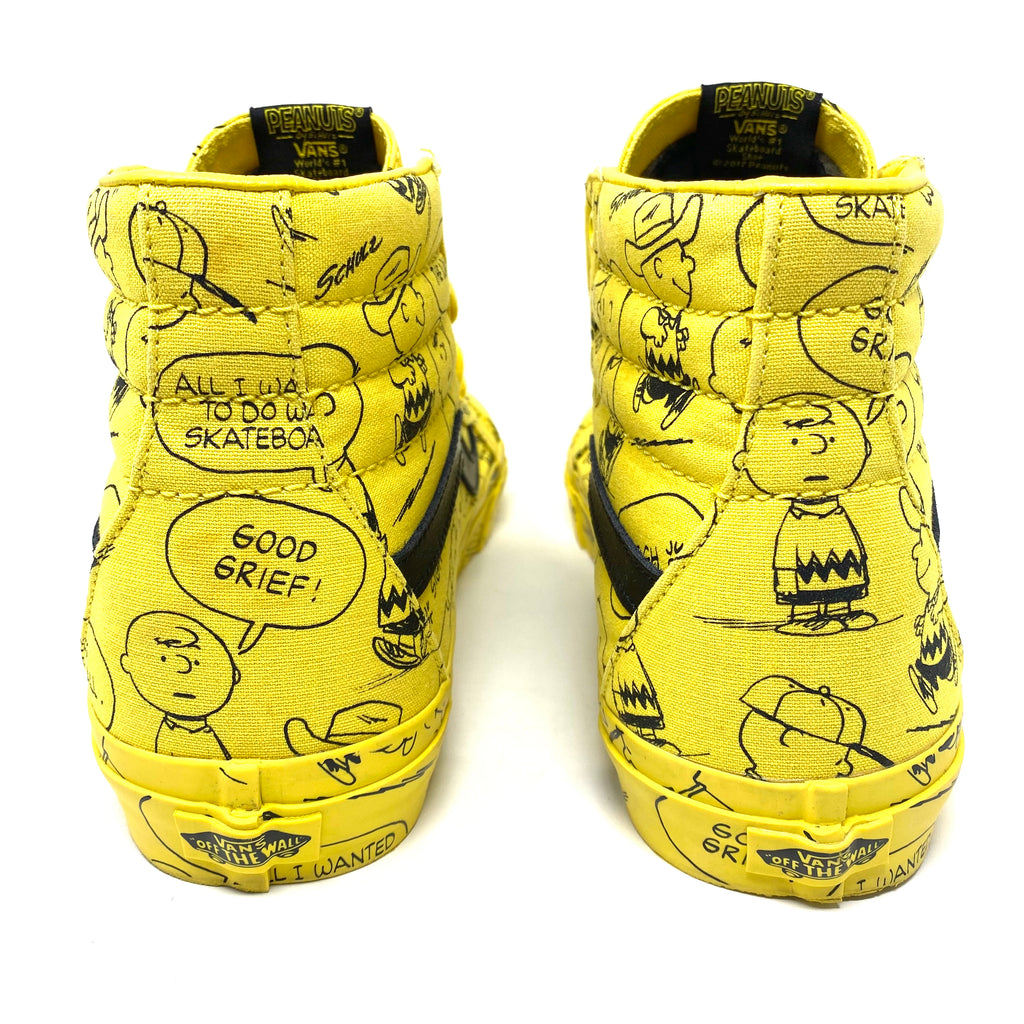 Vans Sk8-Hi Peanuts Charlie Brown All Over Print Sneakers Men’s Size 11.5