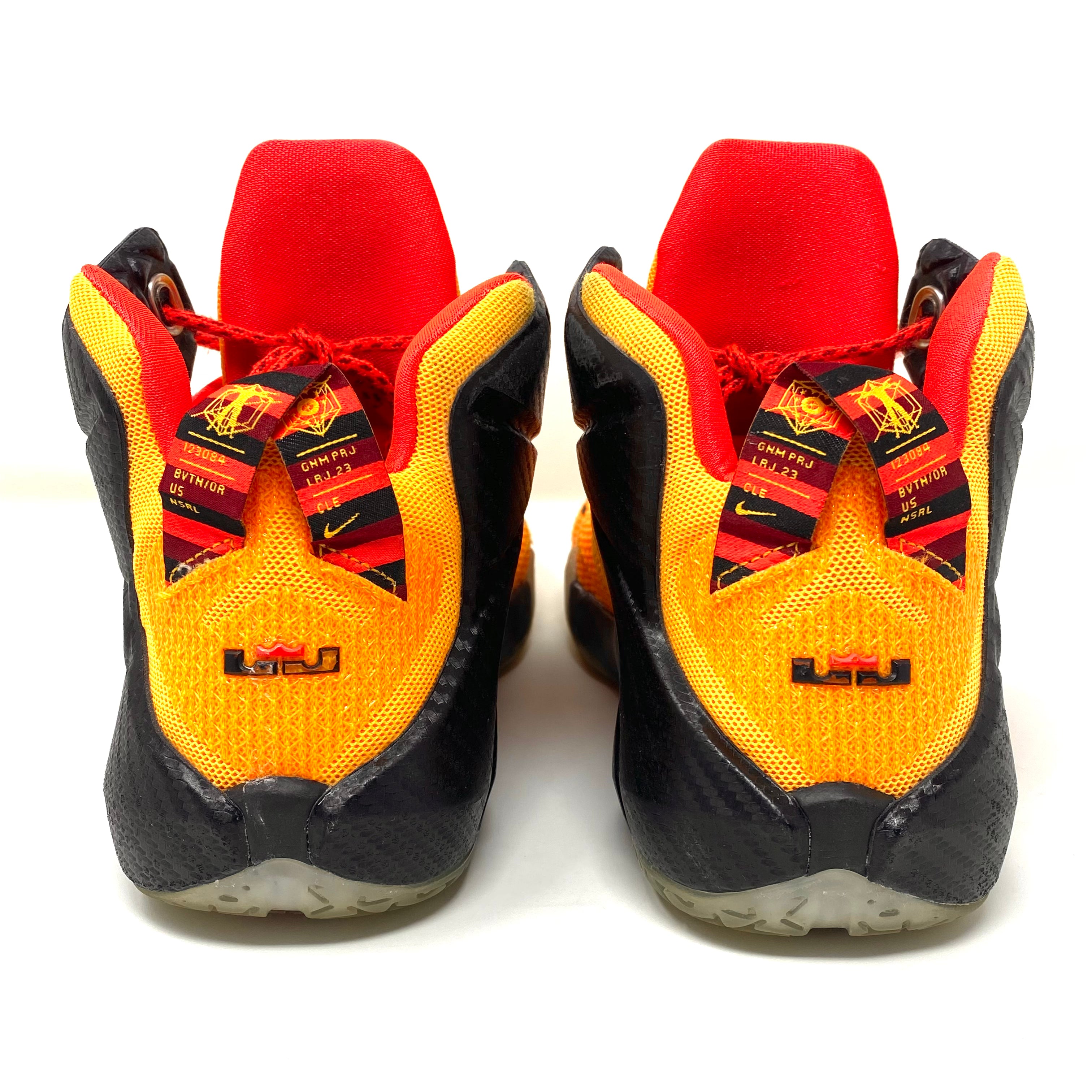 Nike LeBron 12 XII GS Laser Orange Witness 685181-830 Basketball Sneakers 7Y