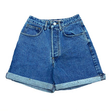 Load image into Gallery viewer, Vintage 80’s Guess USA Cuffed High Rise Button Fly Denim Shorts Women’s 27
