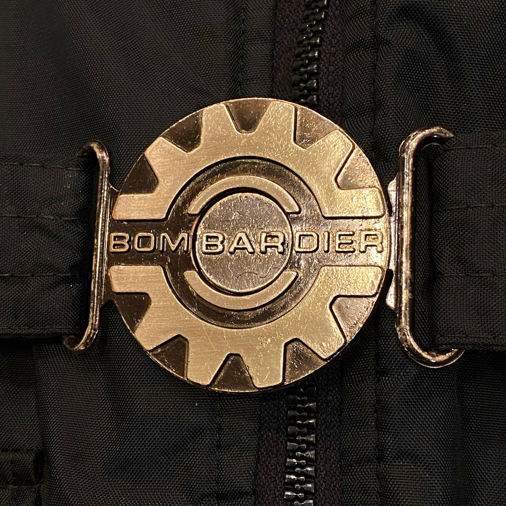 Vintage Ski-Doo Bombardier Black Snowmobile Buckle Strap Jacket Men’s 42