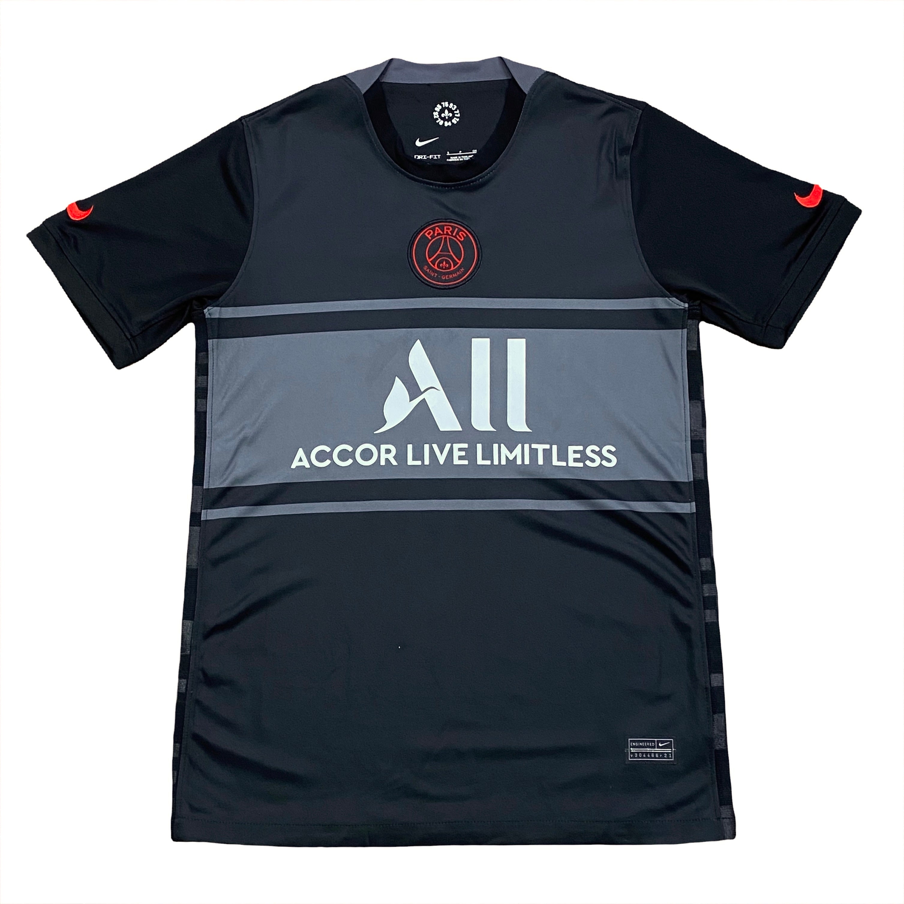 Nike Paris Saint-Germain PSG 2021-2022 Black Third Soccer Football Jersey Small