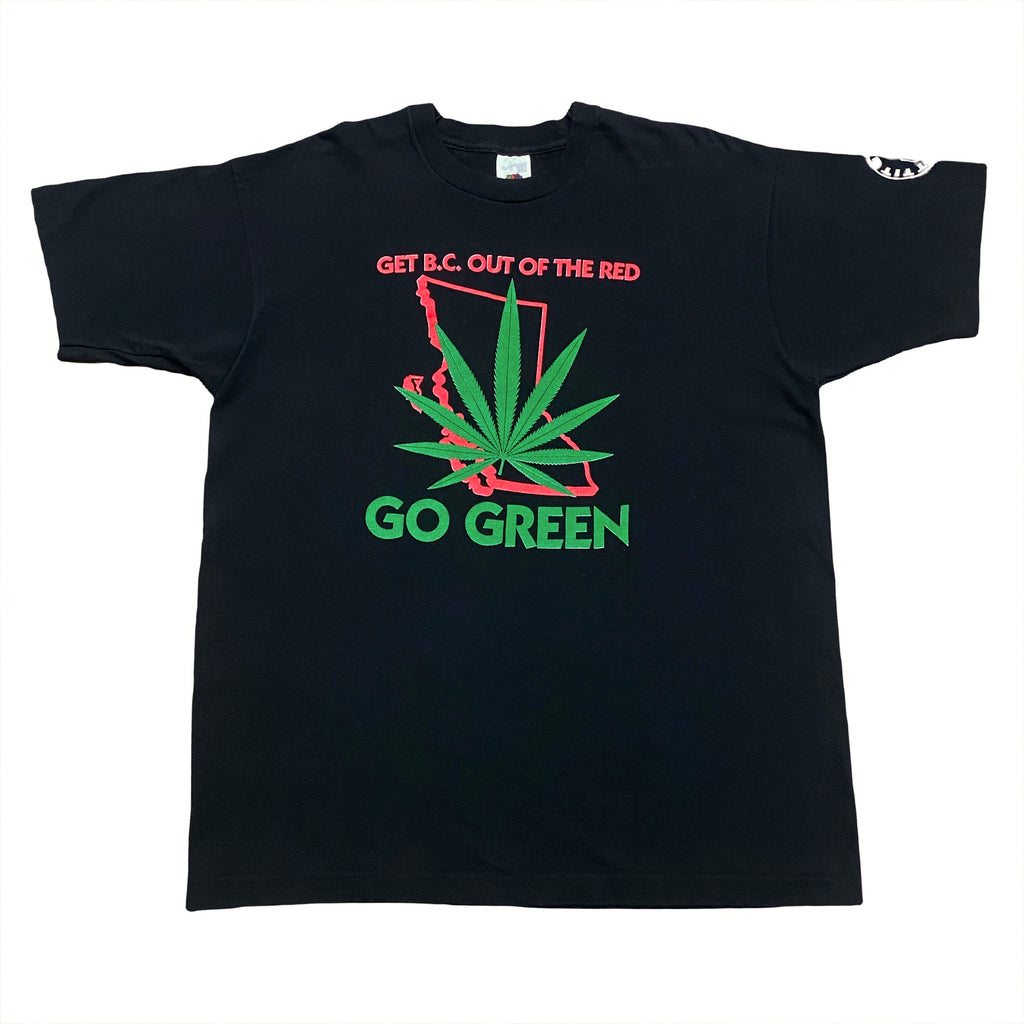 Vintage Marijuana Get BC Out of the Red... Go Green T-Shirt Men's XL