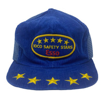 Load image into Gallery viewer, Vintage Esso Ioco Safety Stars Gas And Oil Corduroy Trucker Snapback Hat
