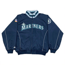 Load image into Gallery viewer, Vintage Majestic MLB Seattle Mariners 9/11 2001 Season Authentic Jacket Men’s XL
