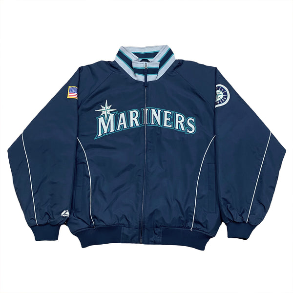 Vintage Majestic MLB Seattle Mariners 9/11 2001 Season Authentic Jacket Men’s XL