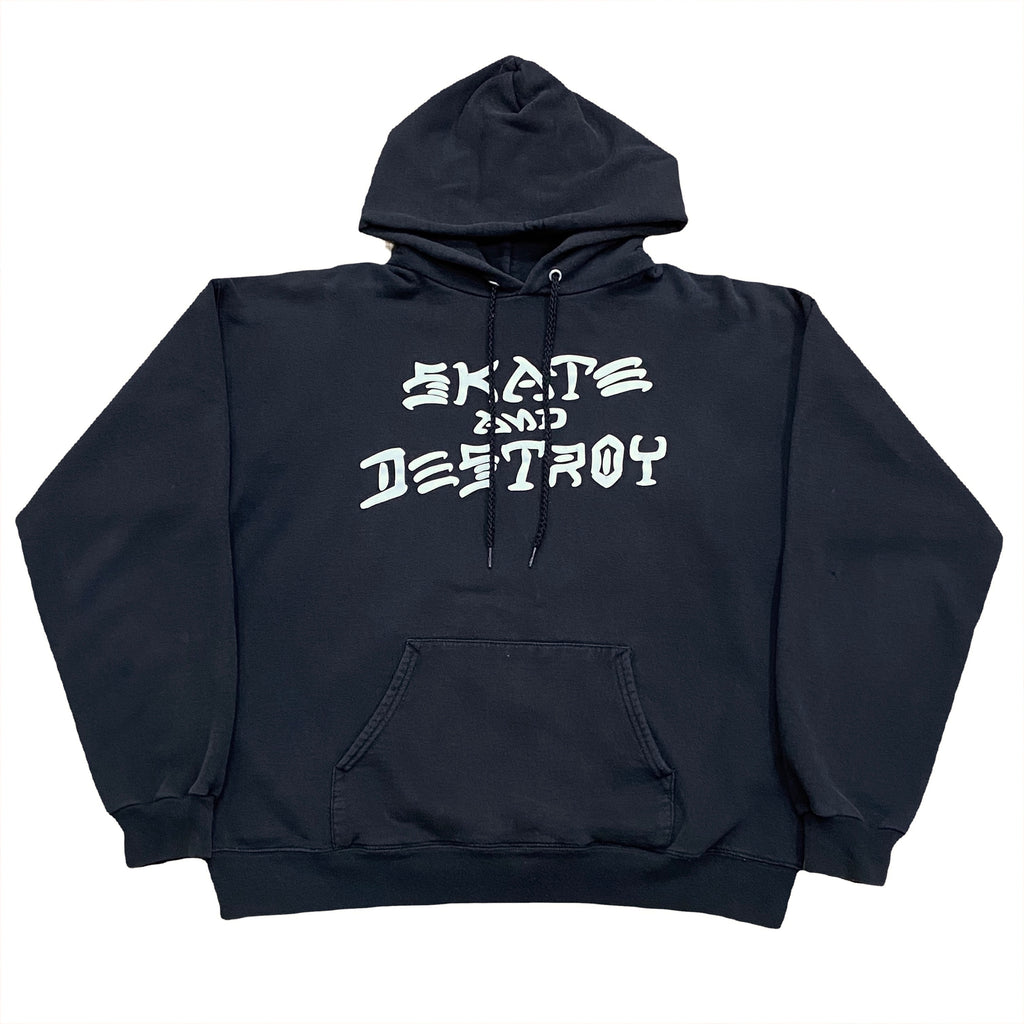 Vintage Thrasher Magazine Y2K Skate and Destroy Hoodie Medium