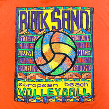 Load image into Gallery viewer, Vintage 80’s Black Sand Neon European Beach Volleyball T-Shirt Men’s Large
