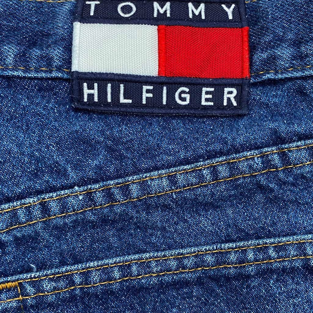 Vintage Tommy Hilfiger Flag Patch Boot Cut Jeans 34