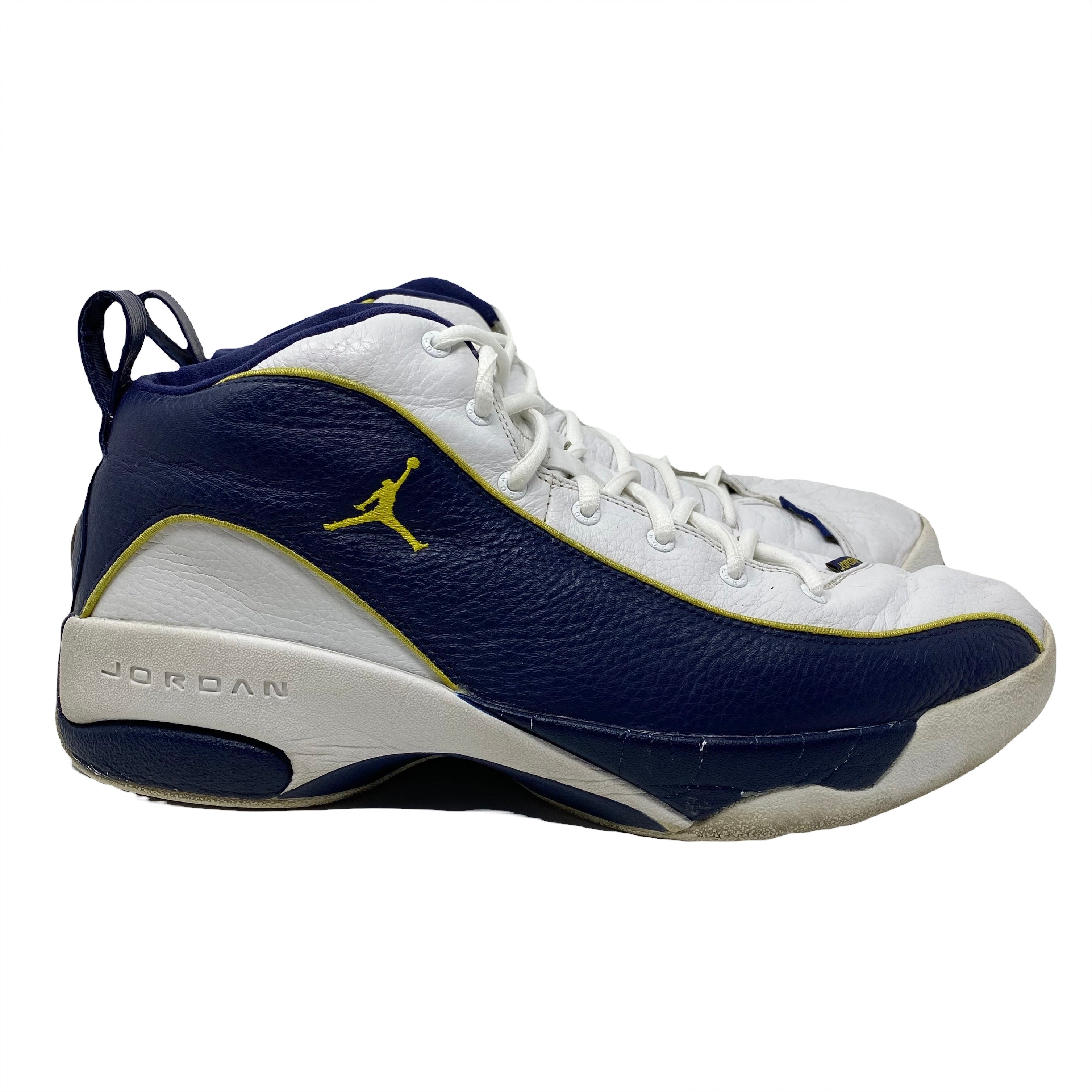 Vintage 1999 Jordan Team Blue Gold White Sneakers 13