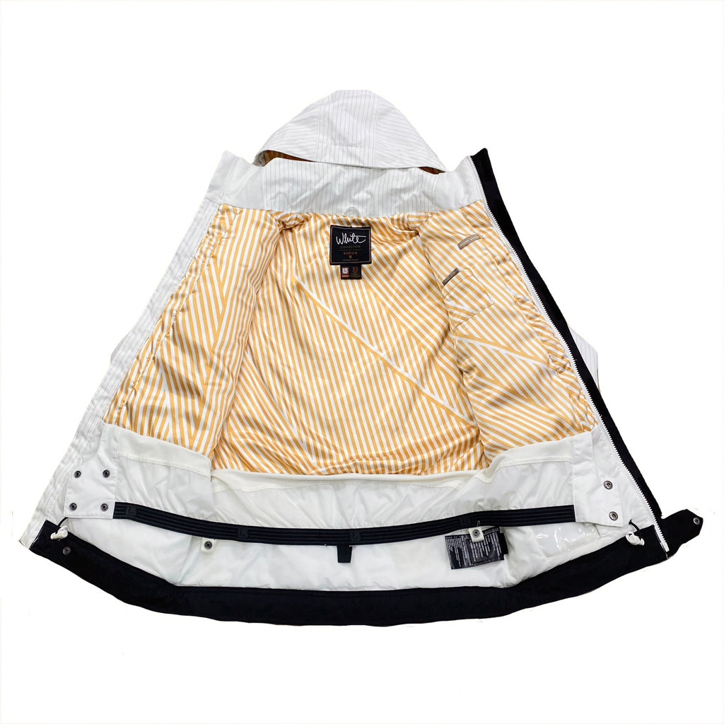 Burton The White Collection Heaven’s Reward Pinstripe Snowboard Jacket XS