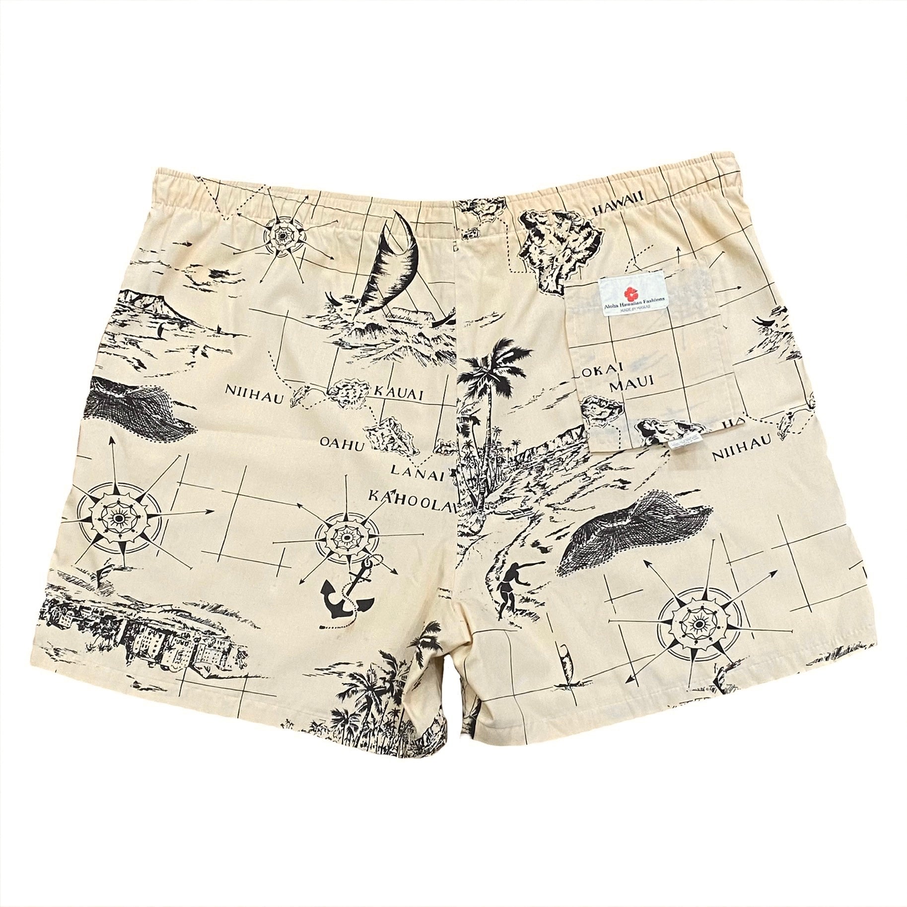 Vintage Aloha Hawaiian Fashions All Over Print Shorts XXL