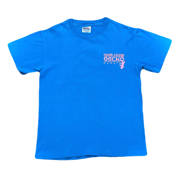 Vintage Hang Loose Gecko Hawaii Blue USA T-Shirt Men’s Small