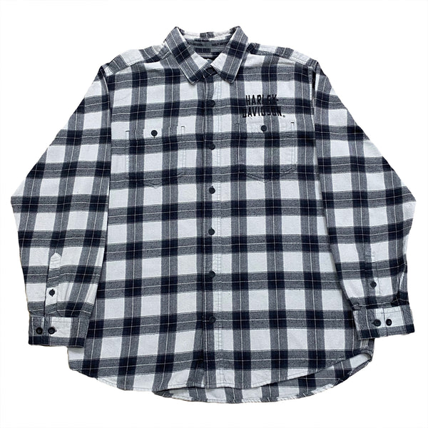 Harley Davidson Plaid Embroidered Long Sleeve Button Up Shirt XL
