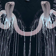Load image into Gallery viewer, Marcelo Burlon Black Calafate Paint Splatter Snake T-Shirt XS
