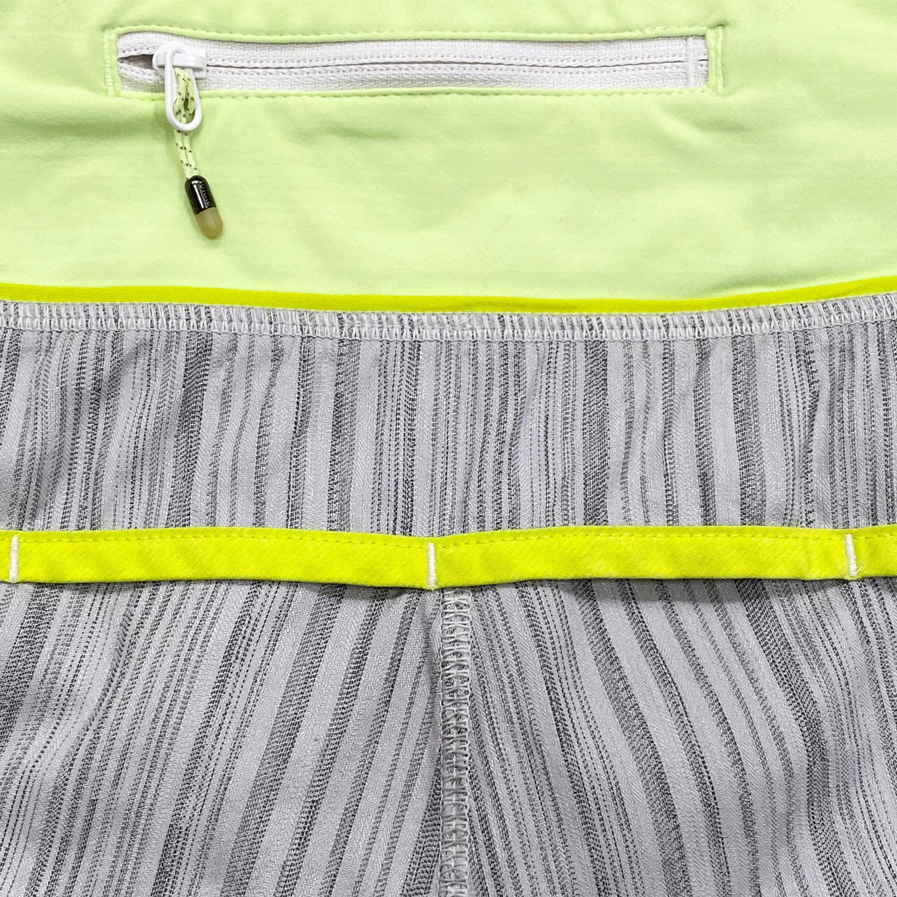 Lululemon Striped Neon Speed Up Lined Running Shorts Size 8