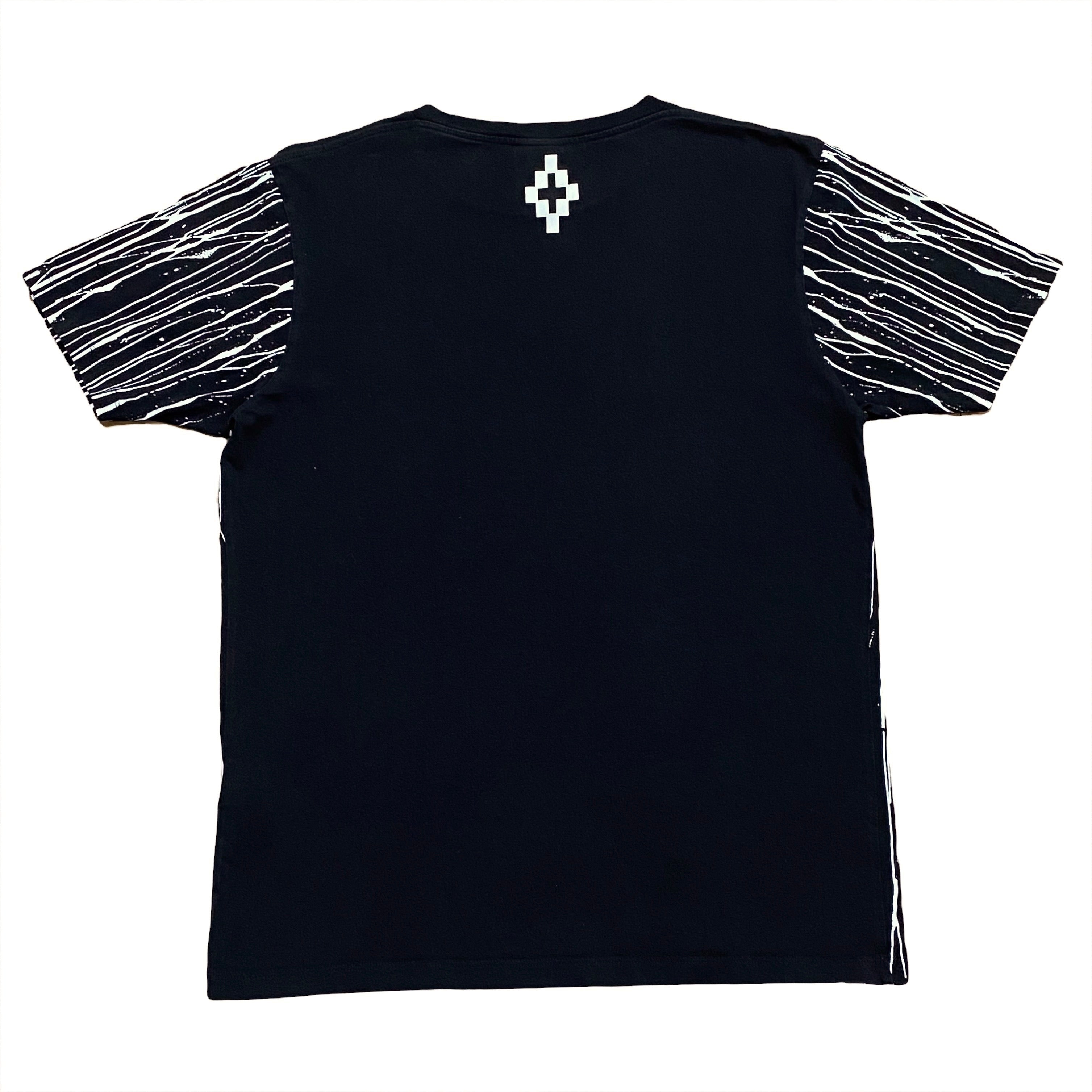Marcelo Burlon County Of Milan Black Double Headed Snake Paint Drip T-Shirt XS