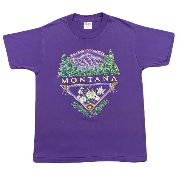 Vintage Montana USA Puffy Print T-Shirt Adult Medium