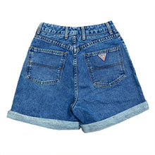 Load image into Gallery viewer, Vintage 80’s Guess USA Cuffed High Rise Button Fly Denim Shorts Women’s 27
