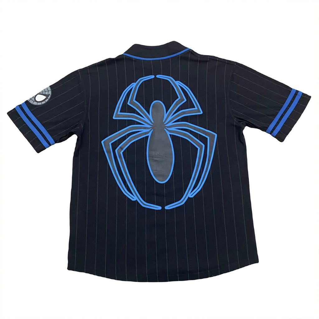 Marvel Mad Engine 2011 Spider-Man Spell Out Baseball Jersey Shirt Small