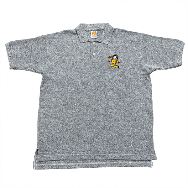 Vintage 90's Garfield Embroidered Polo Shirt Medium