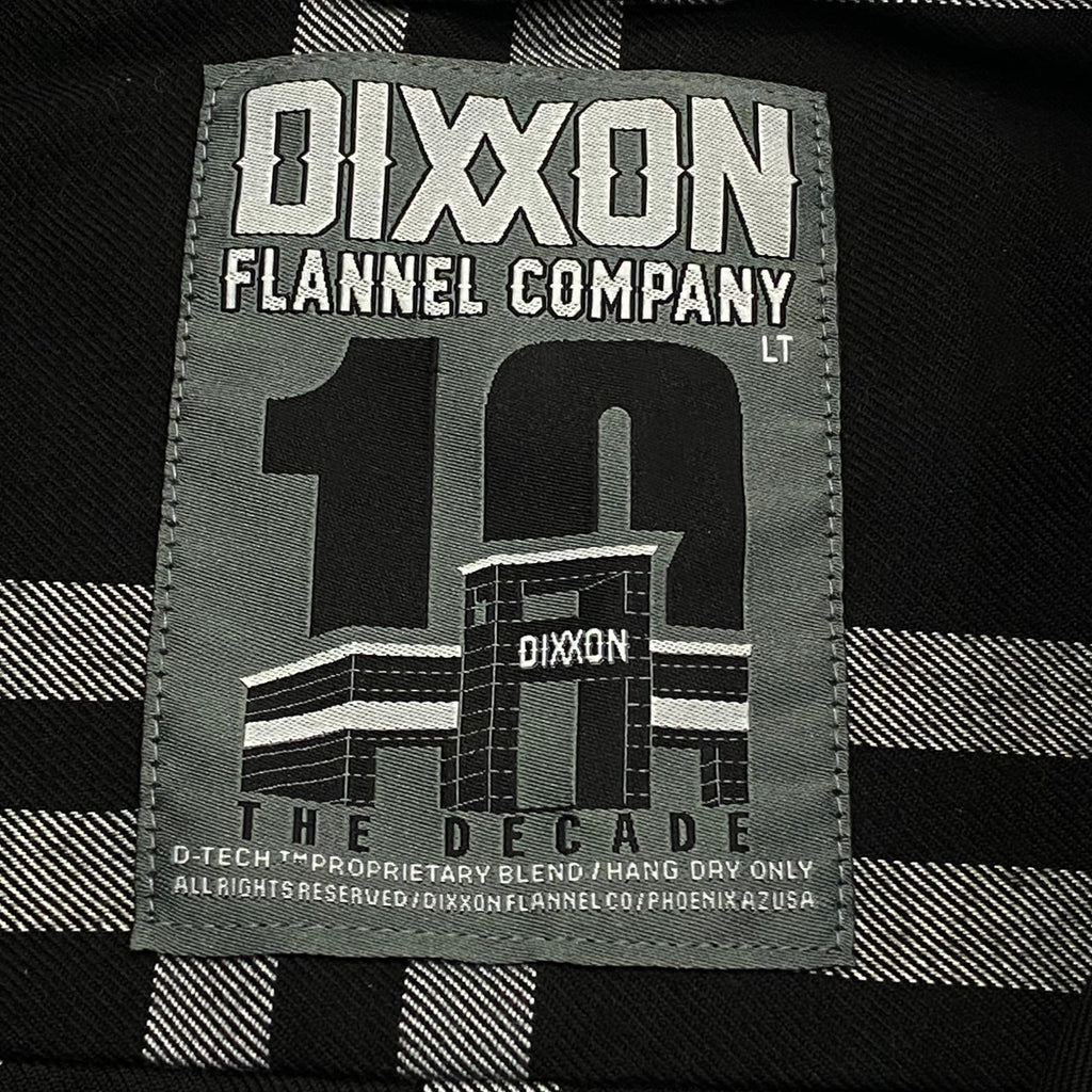 Dixxon Flannel The Decade Black White Plaid Button Up Shirt Men’s Large Tall