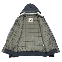 Load image into Gallery viewer, Triple Five Soul Sherpa &amp; Quilted Lined Distressed Zip Hoodie Medium
