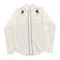 Vintage Bar B Embroidered Pearl Snap Extra Long Tails Western Shirt Women’s 16