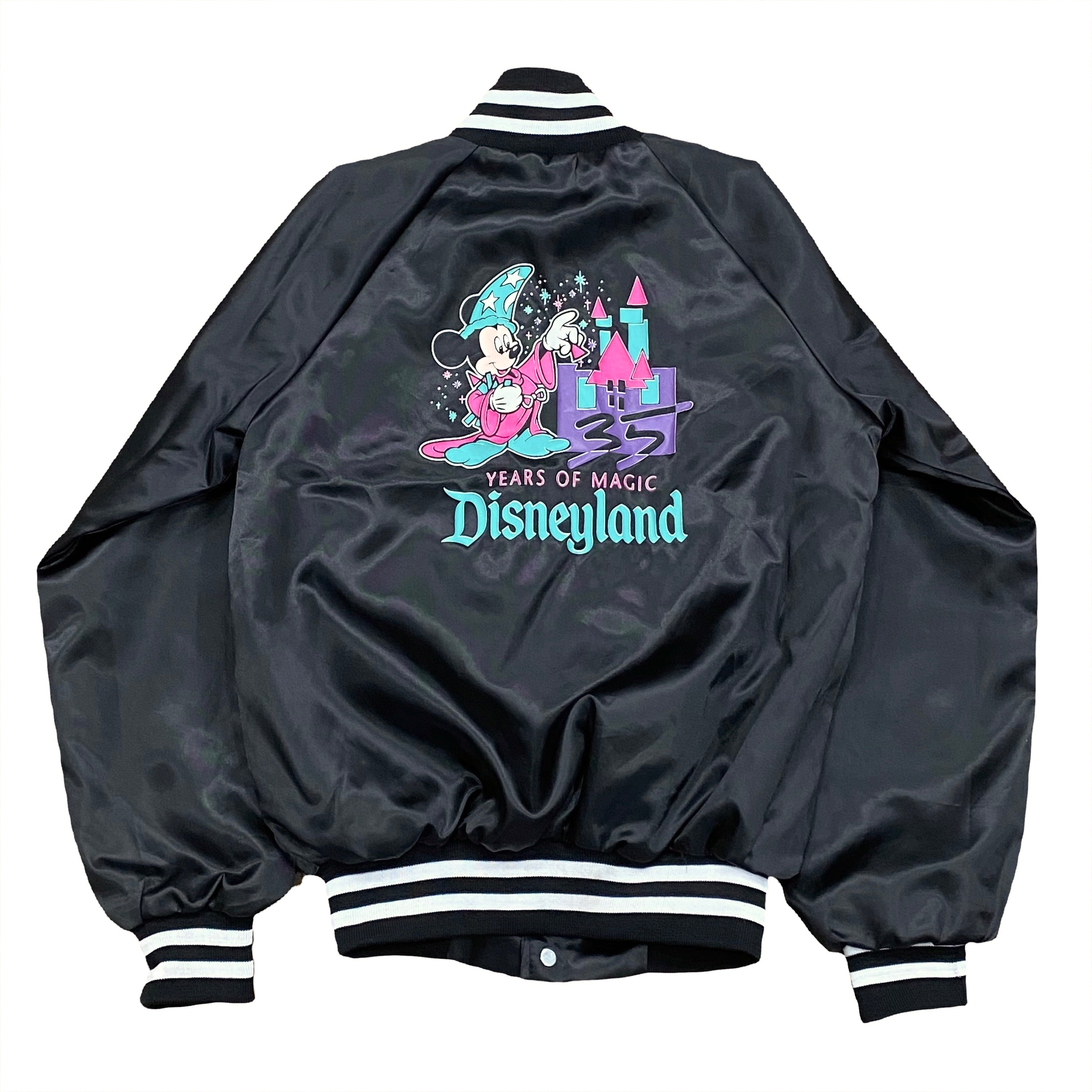Vintage 1990 Disney 35 Years of Magic Mickey Mouse Satin Jacket Youth Large