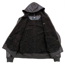 Load image into Gallery viewer, Sean John Faux Leather Faux Fur Shearling Lined Hooded Jacket 3XL
