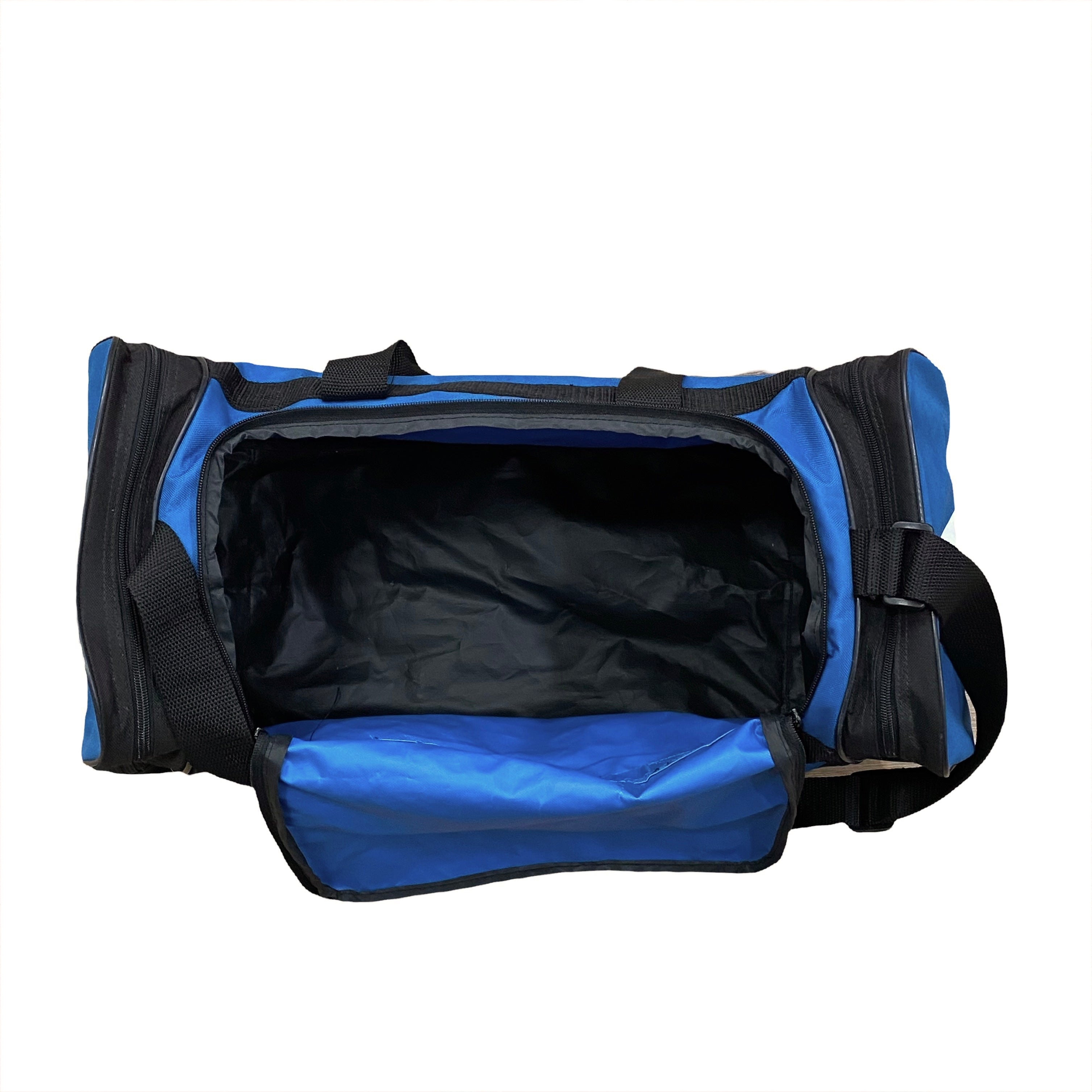 Vintage Adidas Blue Black White 10 x 20 Duffle Bag
